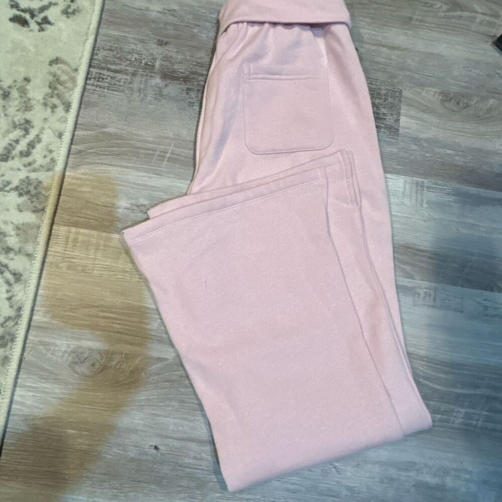 PINK Victoria’s Secret light pink roll over wide leg sweatpants Size M